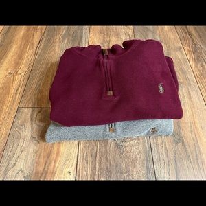 2 Ralph Lauren Polo 1/4 zip pullovers